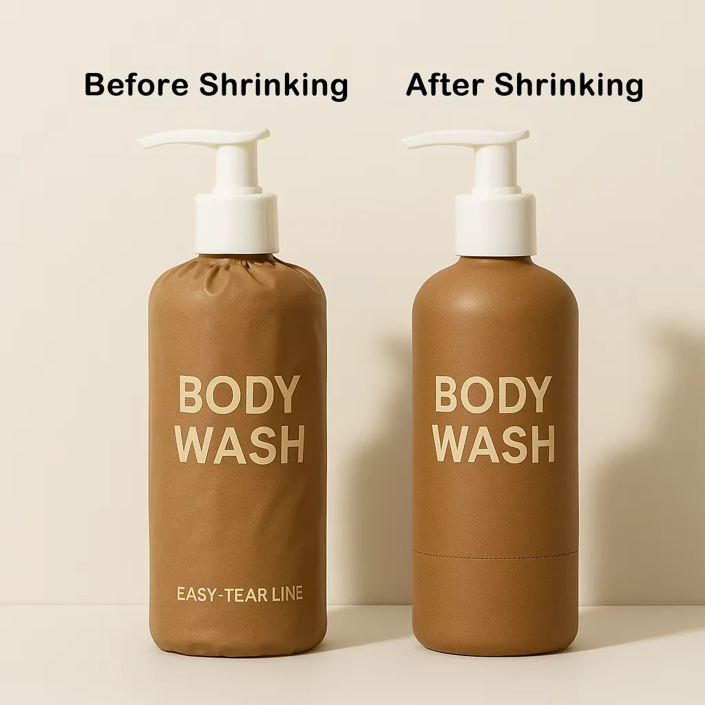 ملصقات الأكمام المخصصة لمستحضرات التجميل |   360 °   طباعة كاملة الألوان عالية الدقة |   أكمام مقاومة للماء