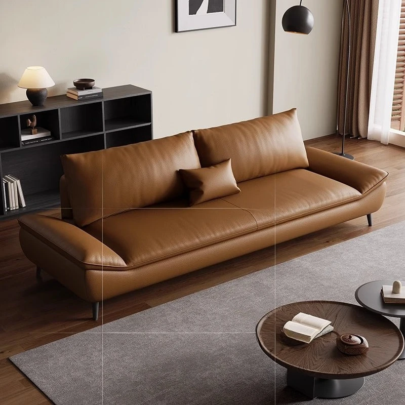 Italian minimalist sailing sofa living room three people straight row new sofa home