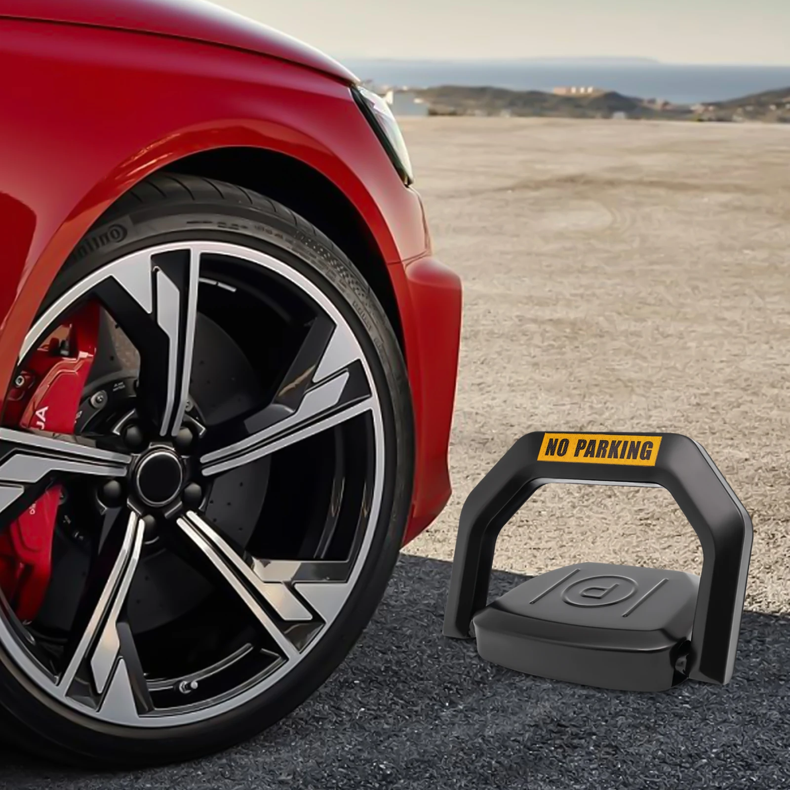 Remote Control Parking Lock Car Parking Spot Lock Auto Space Stall Barrier W/Alarm for Home/Commercial Use