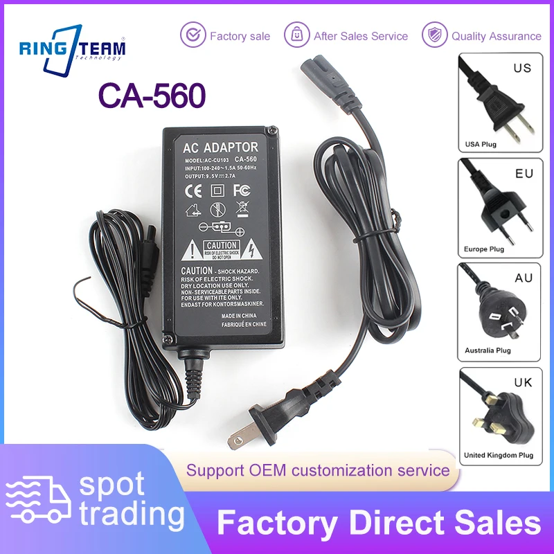 CA-560 Camera AC Power Adapter CA560 for Canon Digital PowerShot MV300 MV300i MV400 MV400i MV410 MV425 MV430 MV430i MV450 MV450i