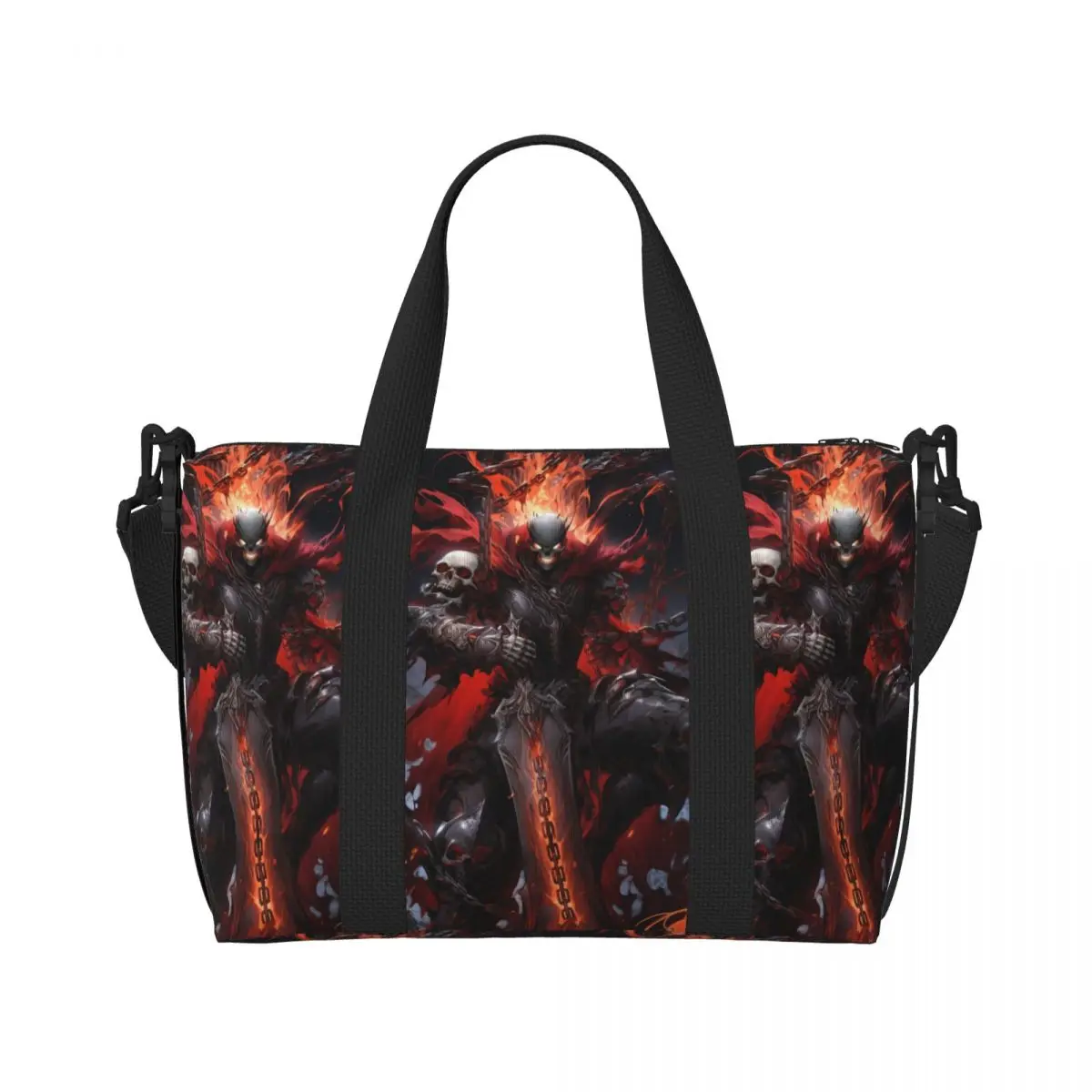 Custom Large The Wrath Of God Wallpaper Tote Bag Women Ghost Rider Shoulder Shopping Beach Gym Travel Bag