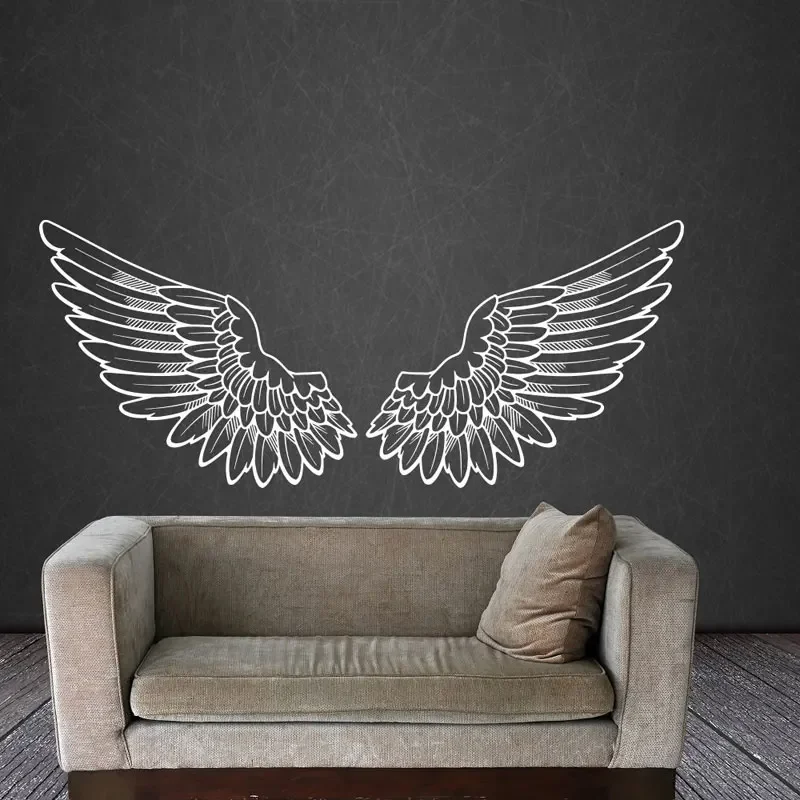 

Tribal Vinyl Decal Memorial Guardian Inspirational Big Wings Angel Deco Custom Wings Vinyl Sticker Waterproof Murals C407