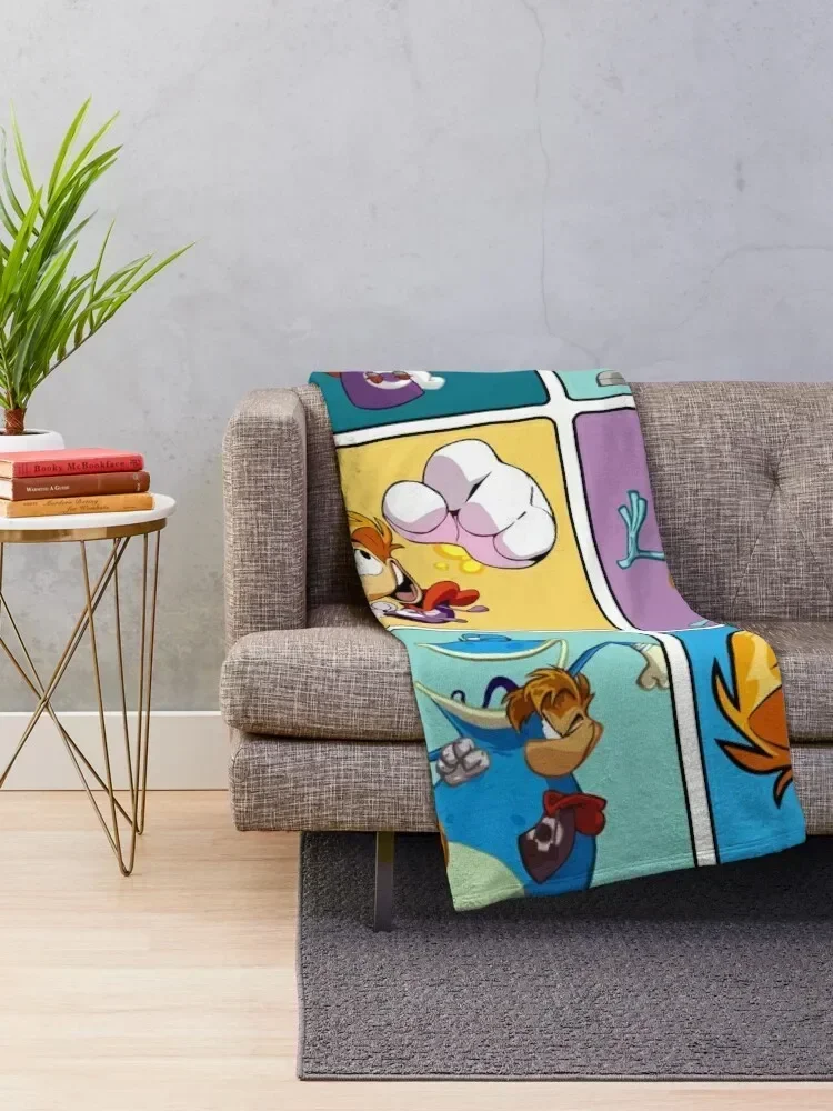 Rayman Squares Throw Blanket Cute Plaid Sofa Quilt Blankets