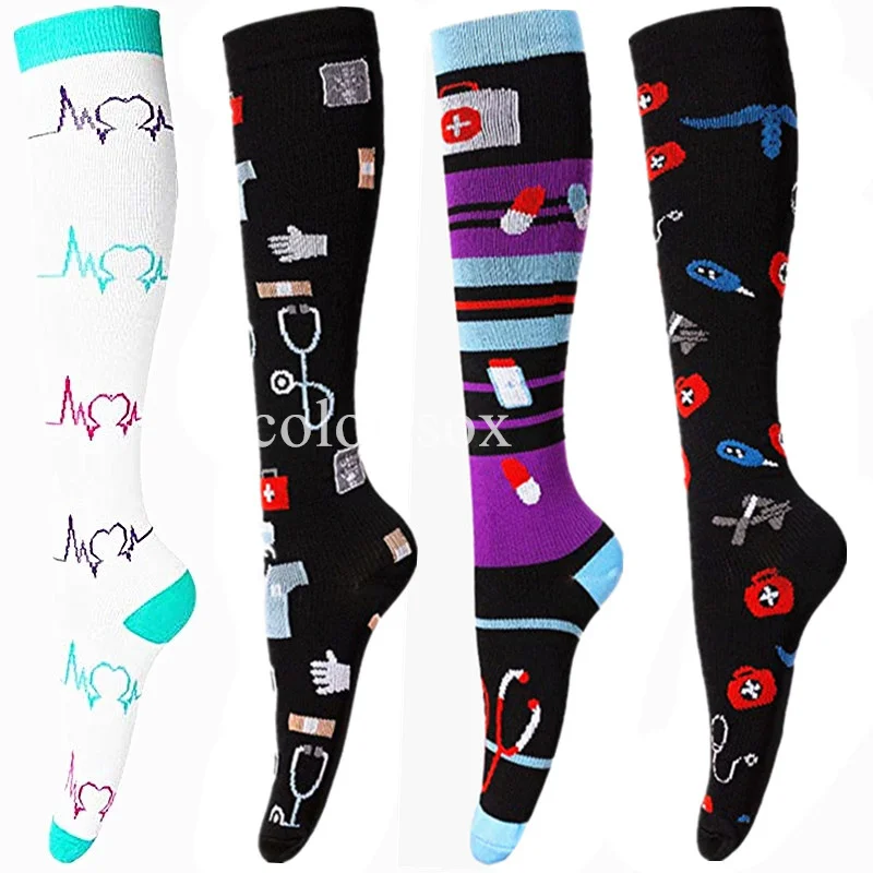 Nurse Compression Socks Sports Socks Running Medical Edema Diabetes Compression Socks Varicose Veins Running Socks For Men Women