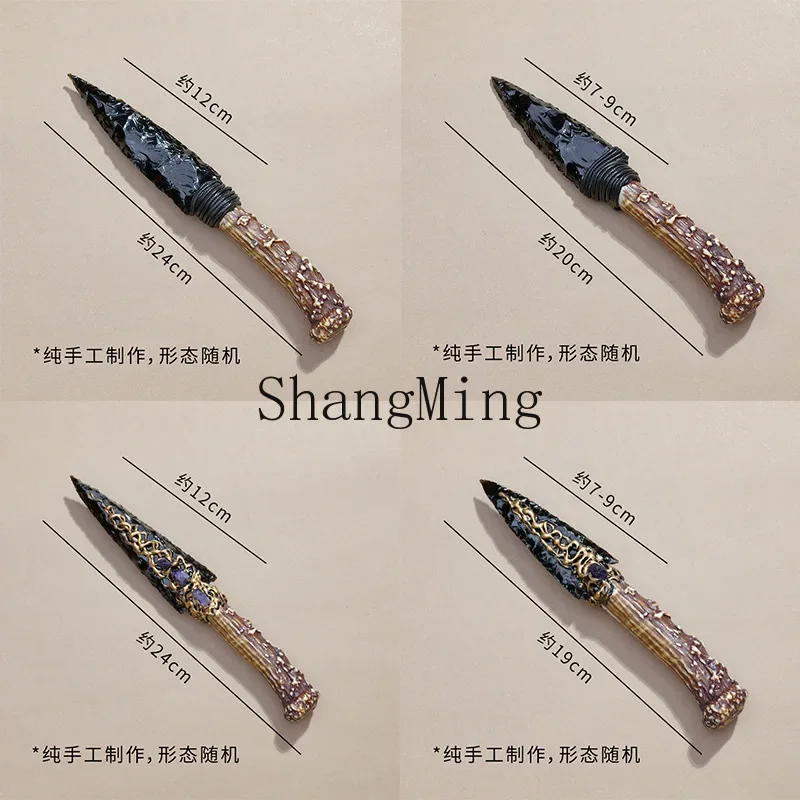 CLL natural obsidian ornament hand-carved crystal handicraft props