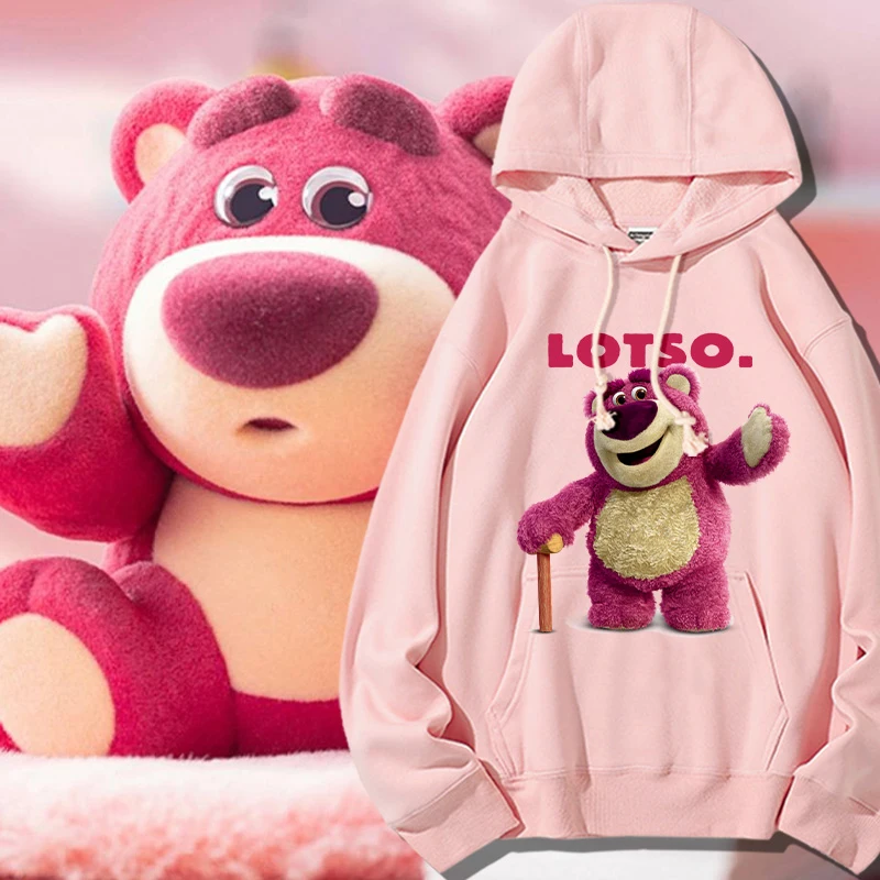 

Lotso strawberry bear hoodie women's hoodie trend brand ins everything autumn oversize loose coat