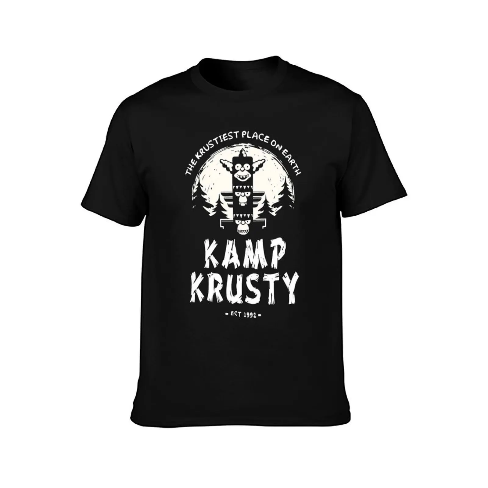 the krustiest place on earth Kamp Krusty est 1992 3 T-Shirt Big and Tall Crew Neck Tee