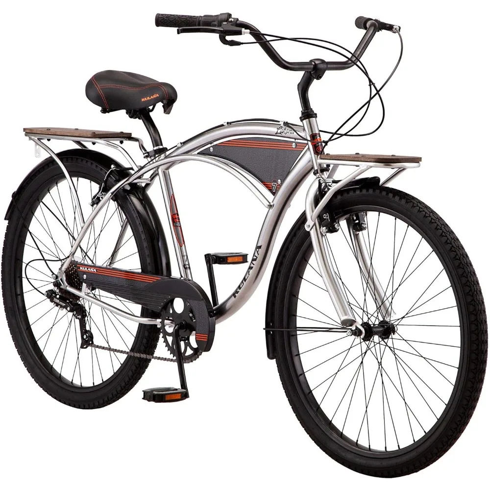 

Lakona Youth and Adult Beach Cruiser Bike, Men and Women, 20-26-Inch Wheel Options, Step-Through or Step-Over Frames