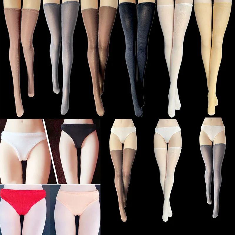 1/6 Scale Female Sexy Panties Overknee High Socks Elastic Super Soft Stpckings for 12in Action Figure Body Model