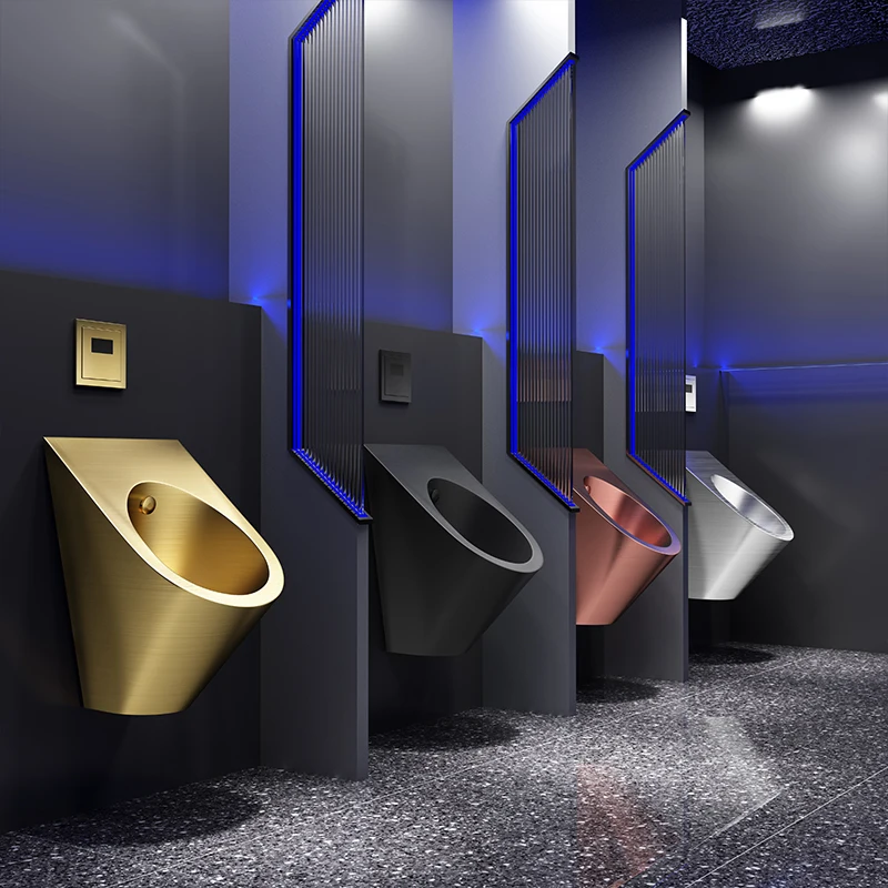 

Green bronze stainless steel urinal wall mounted induction urinal bar nightclub men's urinal urinal