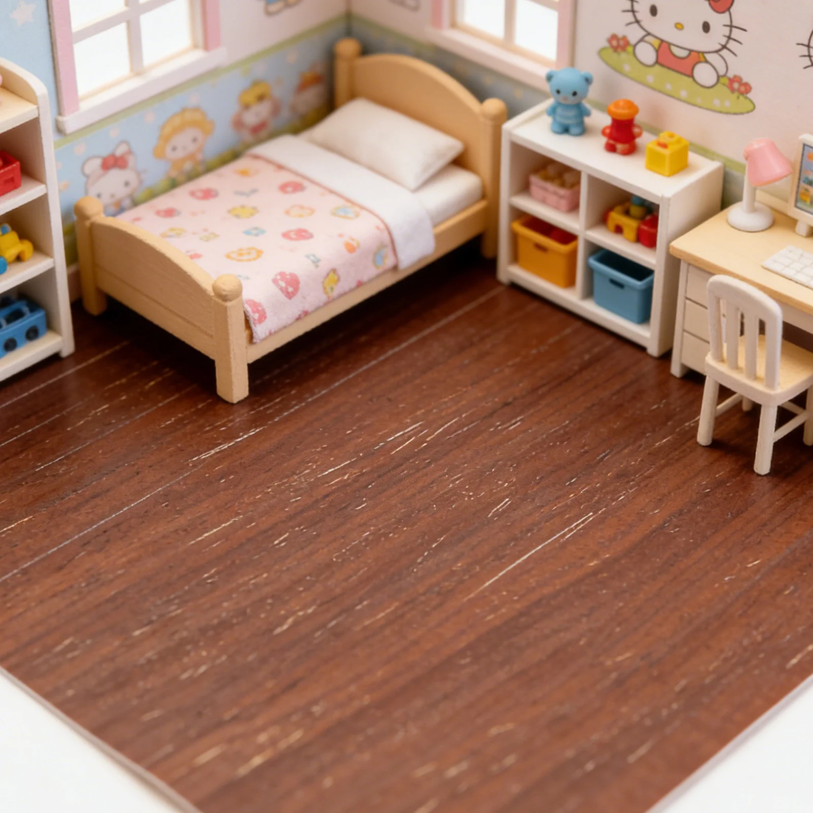 15 szt. Materiałów do modeli architektonicznych, cienkie drewniane deski, realistyczne akcesoria do podłóg w miniaturach DIY, miniaturowe rękodzieło.