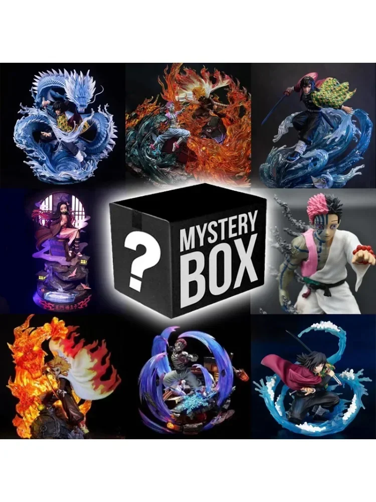 Boîte mystère de figurine Demon Slayer Kimetsu Yaiba, meilleur cadeau pour figurine Animer, boîte porte-bonheur
