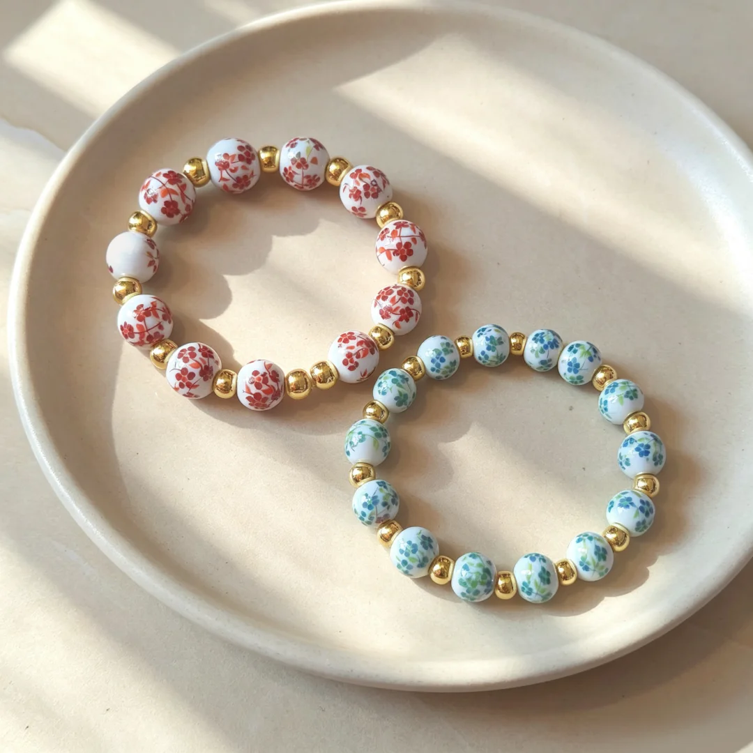 Ethnic Fashion Women - Nueva Pulsera Elástica de Cerámica con