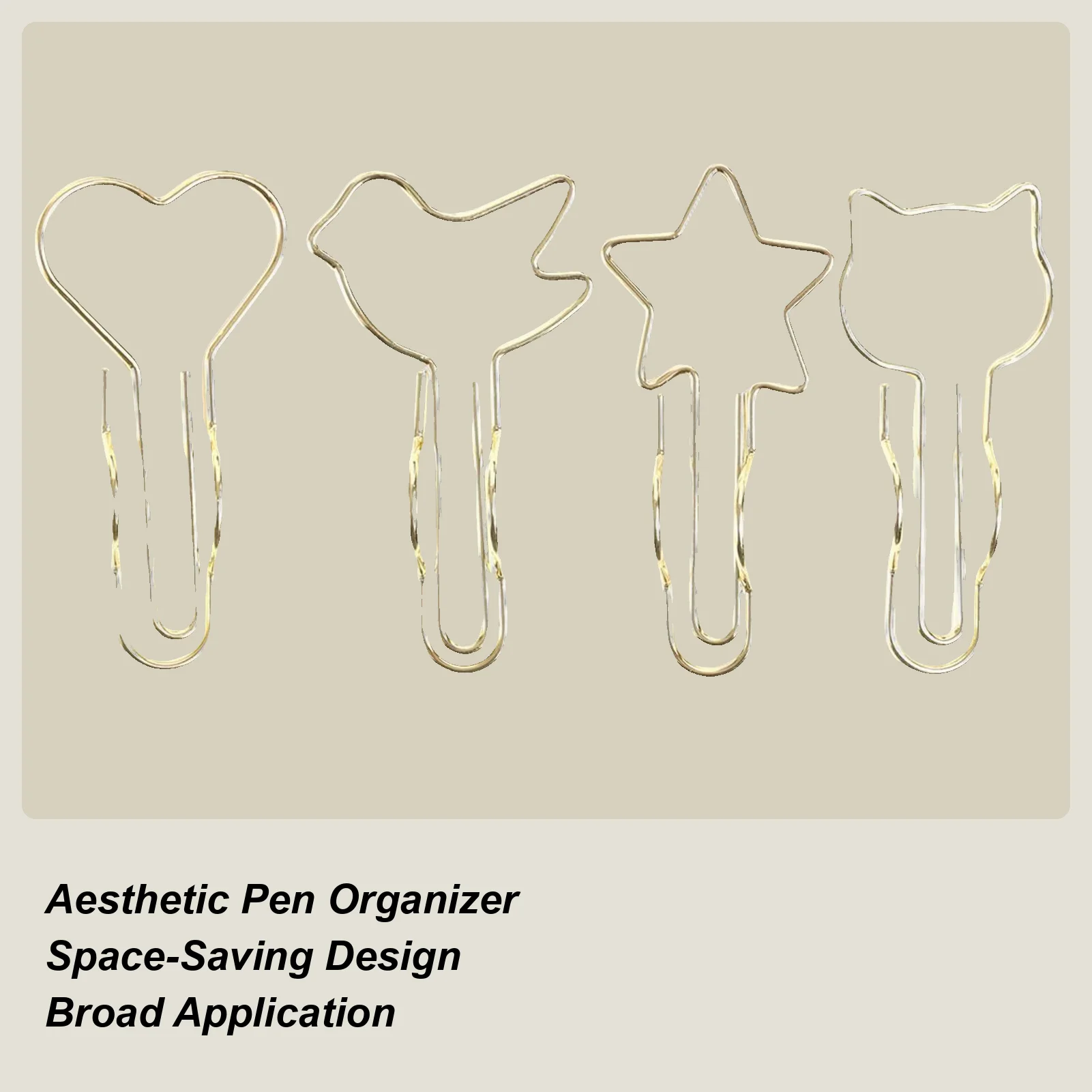 

Paperclip Pen Holder 20 Pieces Portable Metal Bookmark Journal Page Clips For College Home School Work Stationery Organization