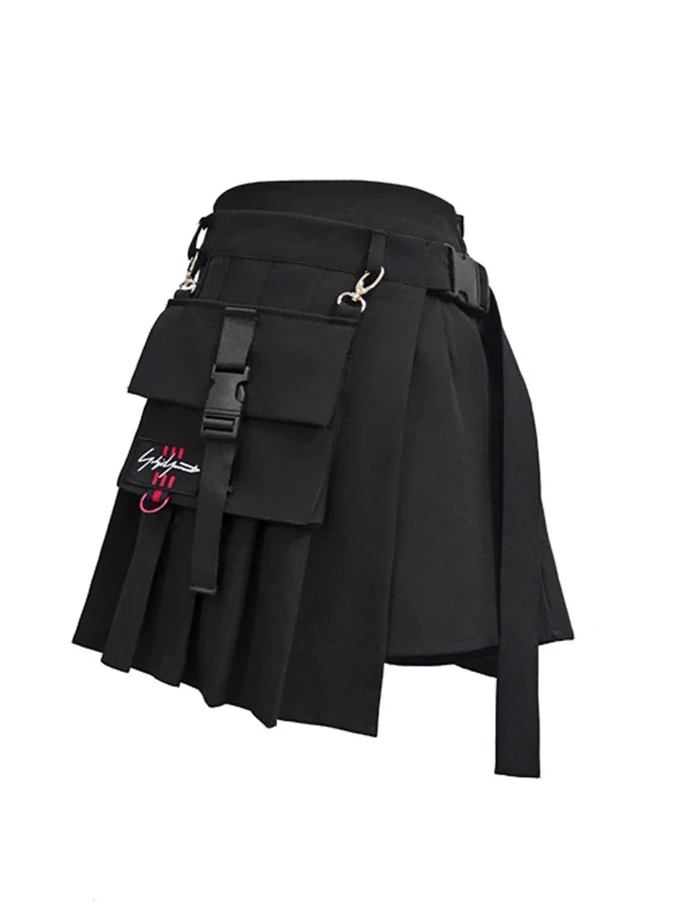 Preppy Style Women Skirts 2025 Spring Summer Skirts Female High Waist Lace Up Big Hem Mini Skirt For Girls A-Line Skirt