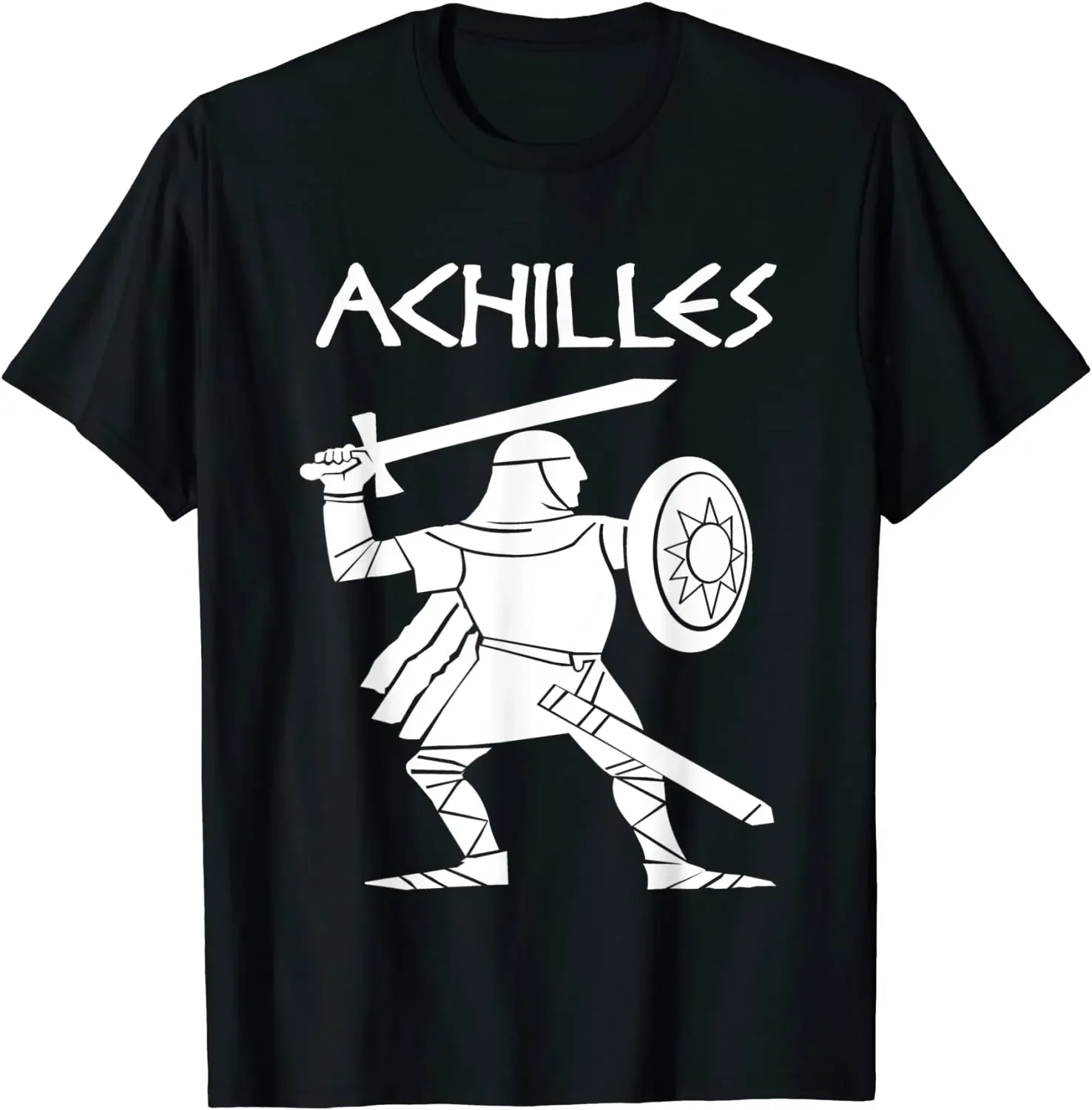 Achilles Trojan Troy Ancient Greece Greek Men T-Shirt Short Casual 100% Cotton Shirts