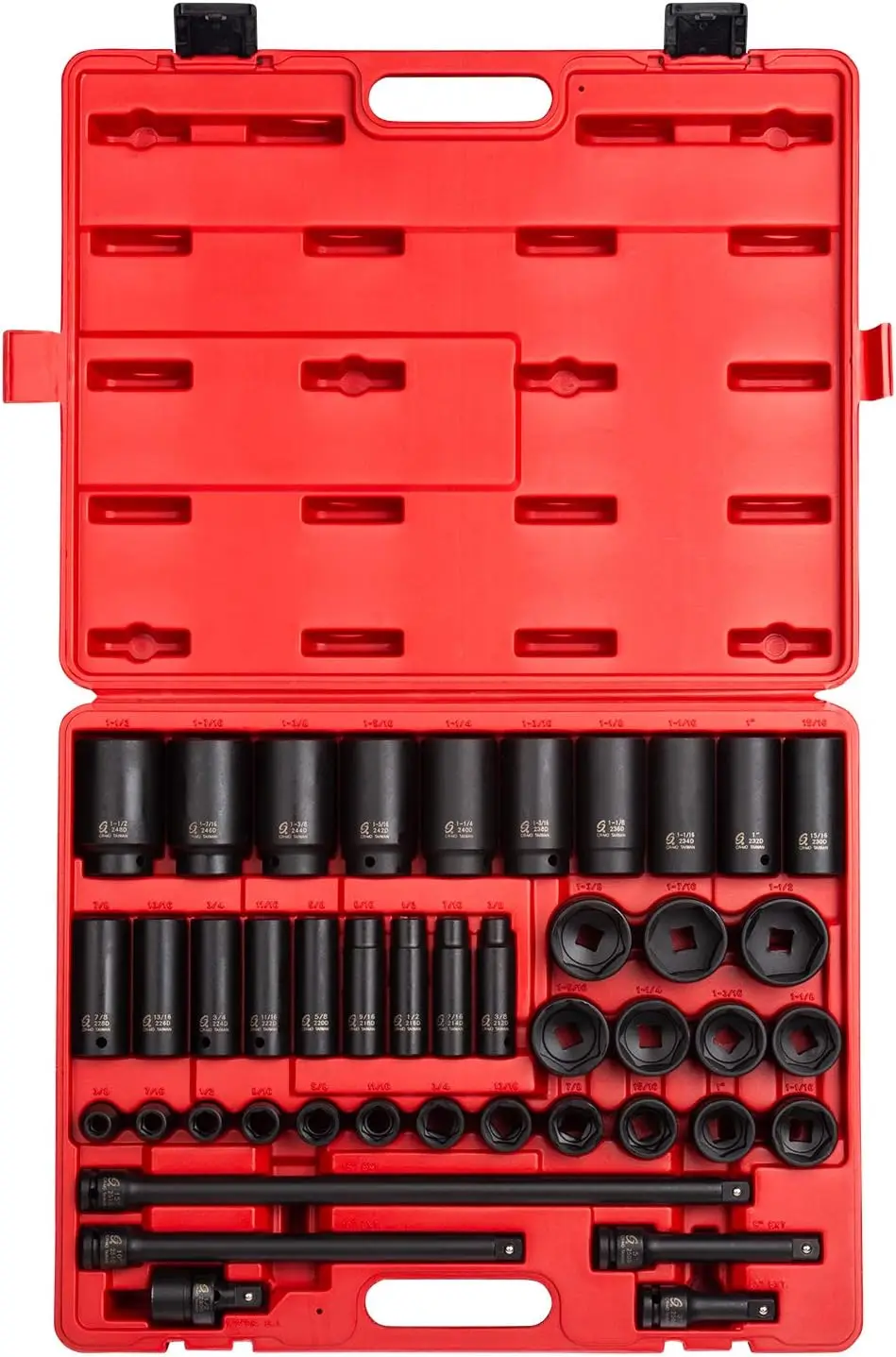 Sunex 2568, 1/2 Inch Drive Master Impact Socket Set, 43-Piece & 2669, 1/2 Inch Drive Master Impact Socket Set, 39-Piece, 9mm