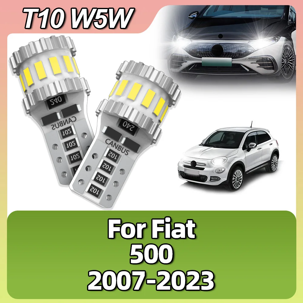 

T10 W5W LED Canbus Car Bulbs Interior 194 501 Reading Wedge Lamp Clearance Light For Fiat 500 2007 2008 2009 2010 2011 2012-2023