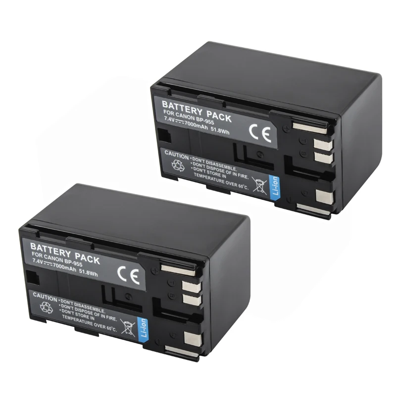 2X BP-955 BP955 BP-975 bateria + wyświetlacz LCD podwójne USB szybki ładowarka do canona XF100 XF300 XF305 GL2 XH A1 XH A1S XH G1 XL2 XL H1A XL H1