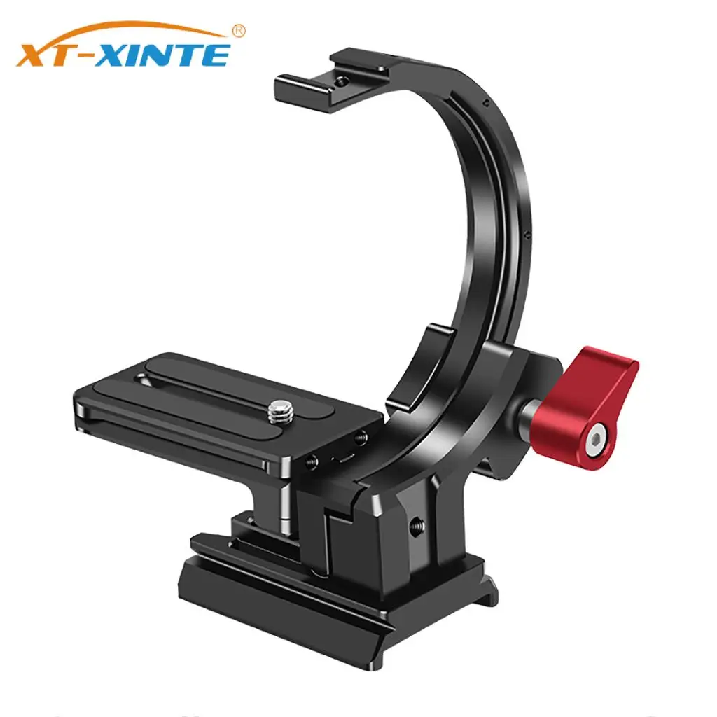 

Lens Support Bracket Semi-circular Ring for Sony Canon Nikon Fuji SLR Camera Video Holder Cold Shoe Mount 1/4" Thread Expansion