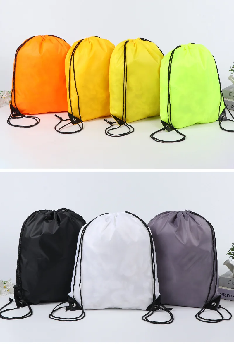 10 pcs Drawstring Bag Sports Waterproof Backpack Bundle Pocket Custom Printing Logo for Men Women Students PRIVATE CUSTOM