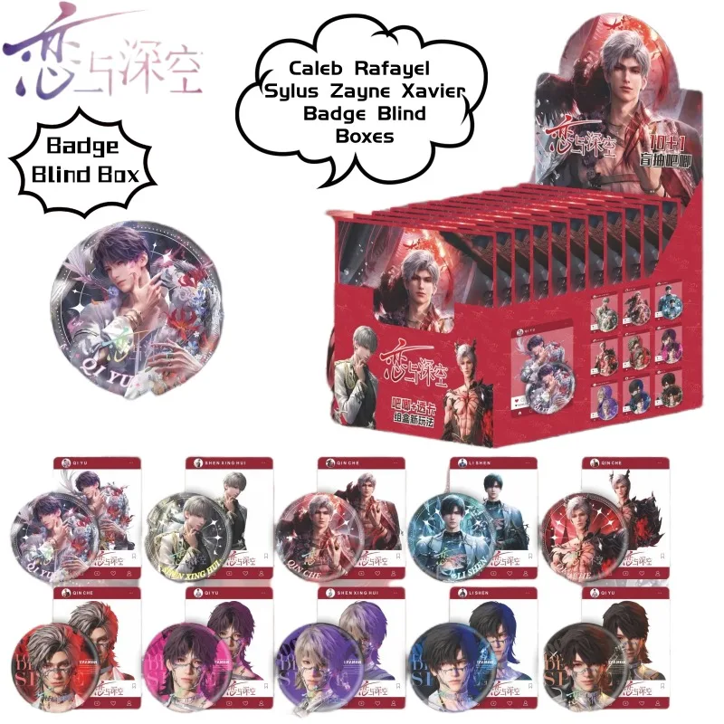 

Love and Deepspace Caleb Rafayel Sylus Zayne Xavier Cartoon Creative Badge Blind Box Secondary Game Peripheral Blind Bag Gift