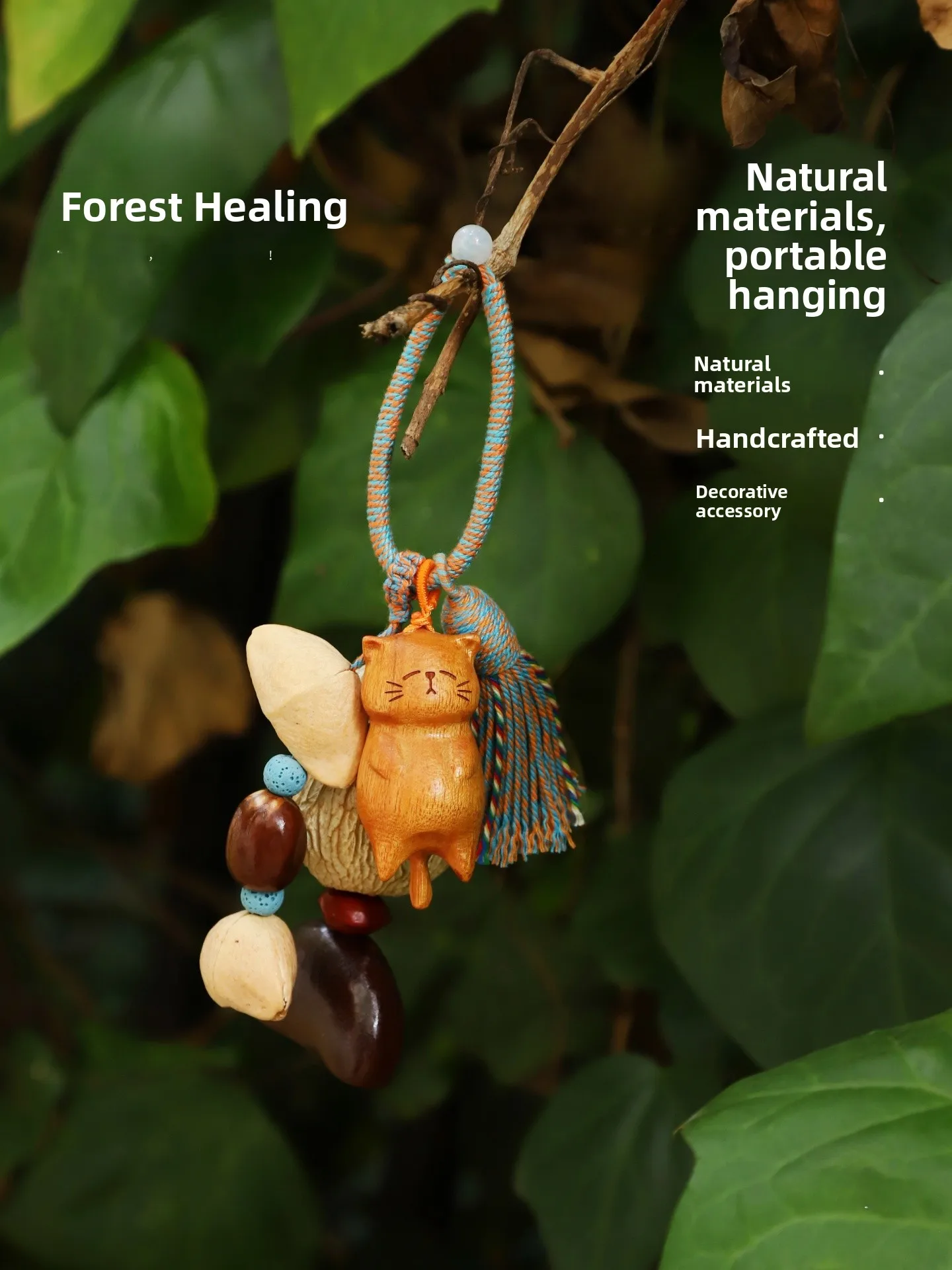 Mens Natural Plant  Keychain Creative Car Bag Pendant Fun Design Automobile Key Holder Eco Friendly Accessory