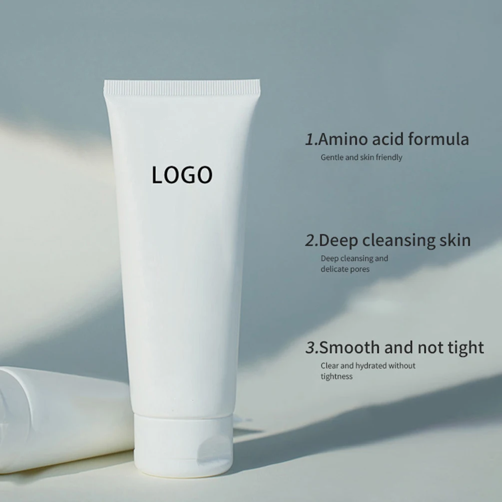 Amino Acid Foaming Gentle Cleanser Private Label Oil Control 100g Custom Logo Refreshing Gentle Clear Brighten Makeup Wholesale