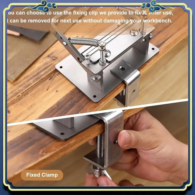 

Latest Manual Leather Splitter, Leather Skiving Tools With Clamp, Leather Skiver Machine For Leather Craft Working Tool