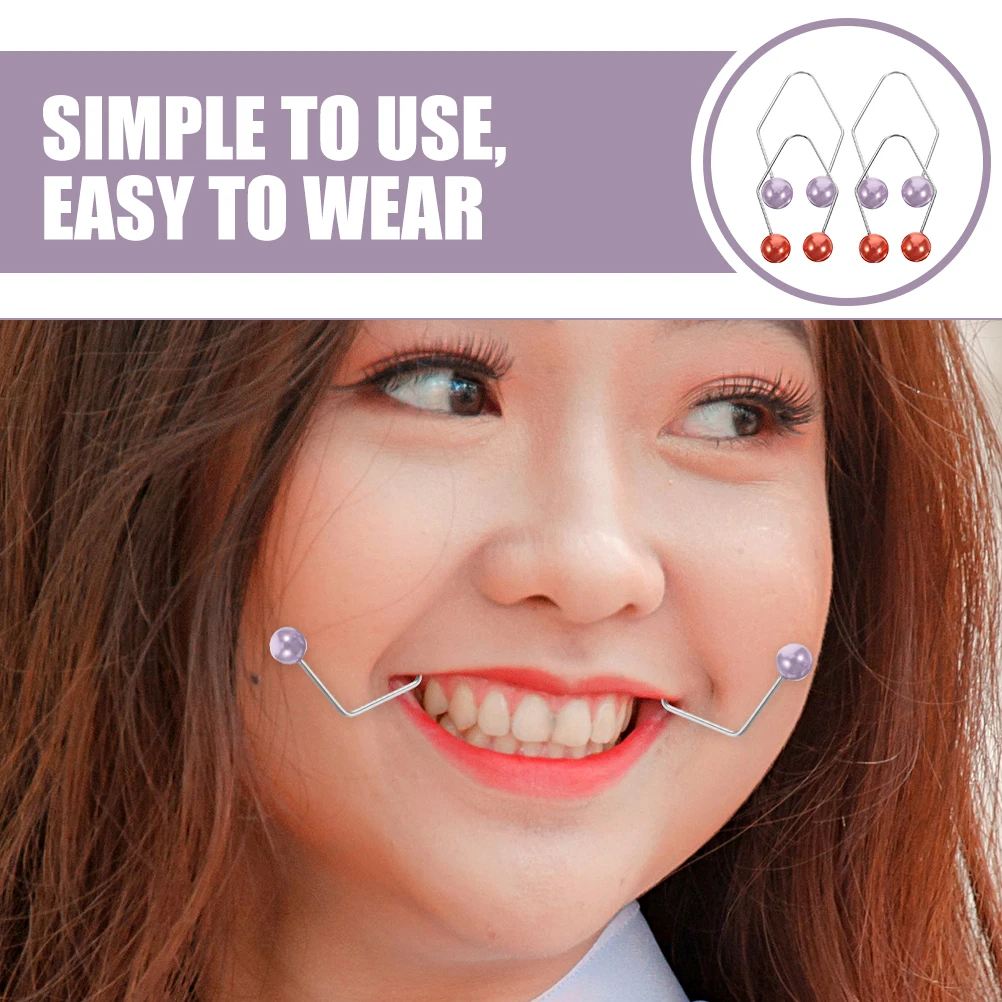 

4pcs Facial Dimple Trainer Women Small Dimple Maker For Cheeks Exerciser Portable Face Muscle Exercise Tool Slim Face Enhancer