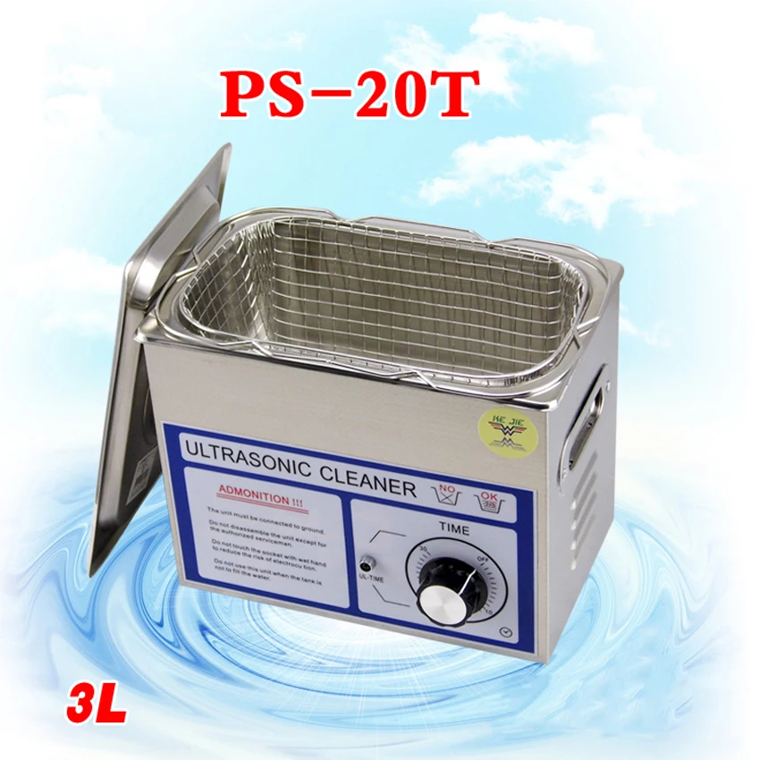 

1PC ultrasonic cleaner 3L PS-20T 120w 40000Hz frequency for jewely ,gleases ,ring coin cleaning machine