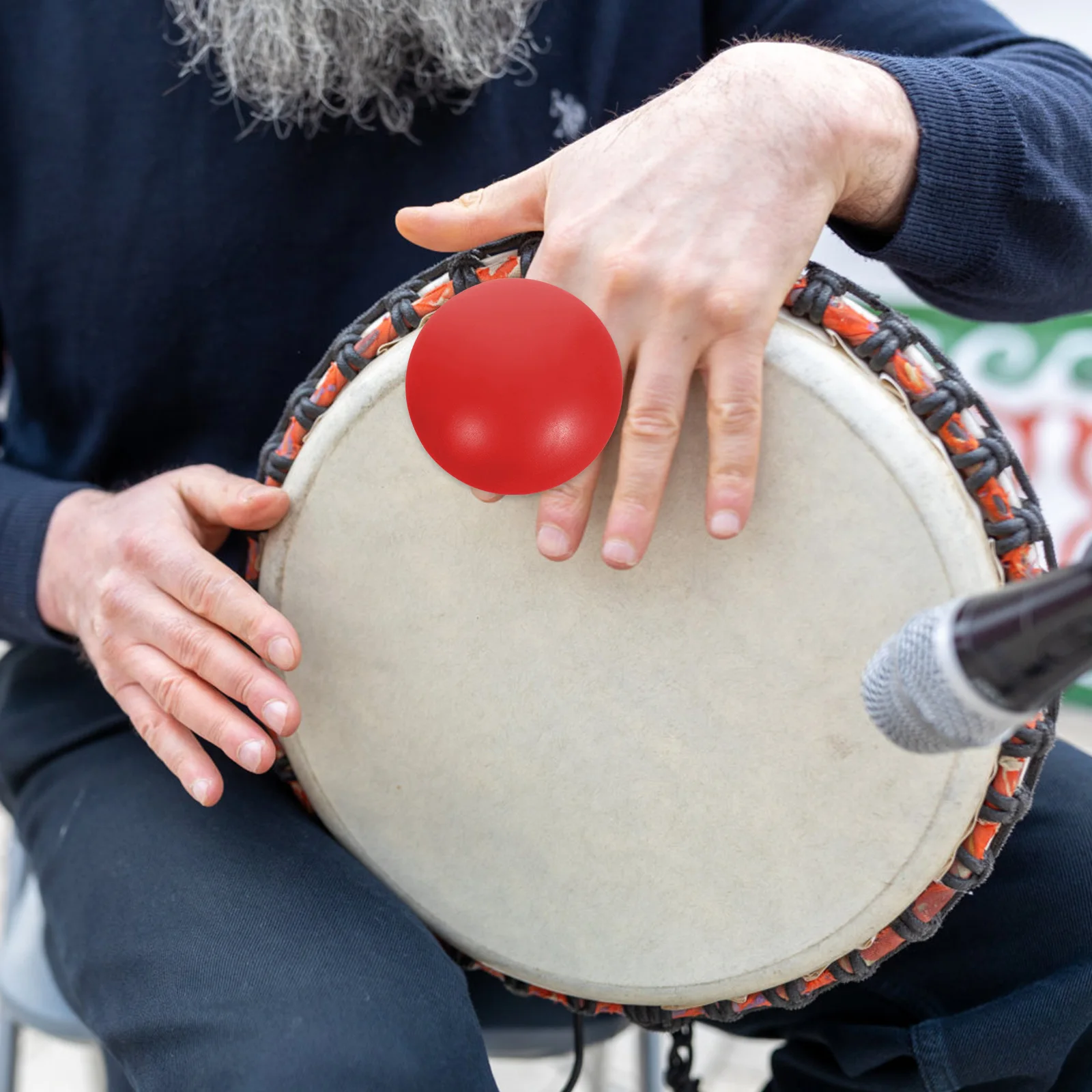 

Bell Finger Hammer for Guitar Shaker Musical Instrument Bass Accompaniment Red Plastic Maraca