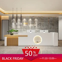 Counter Reception Desks Beauty Salon Luxury White Mobile Register Salon Office Desk Store Bancone Reception Luxury Furniture