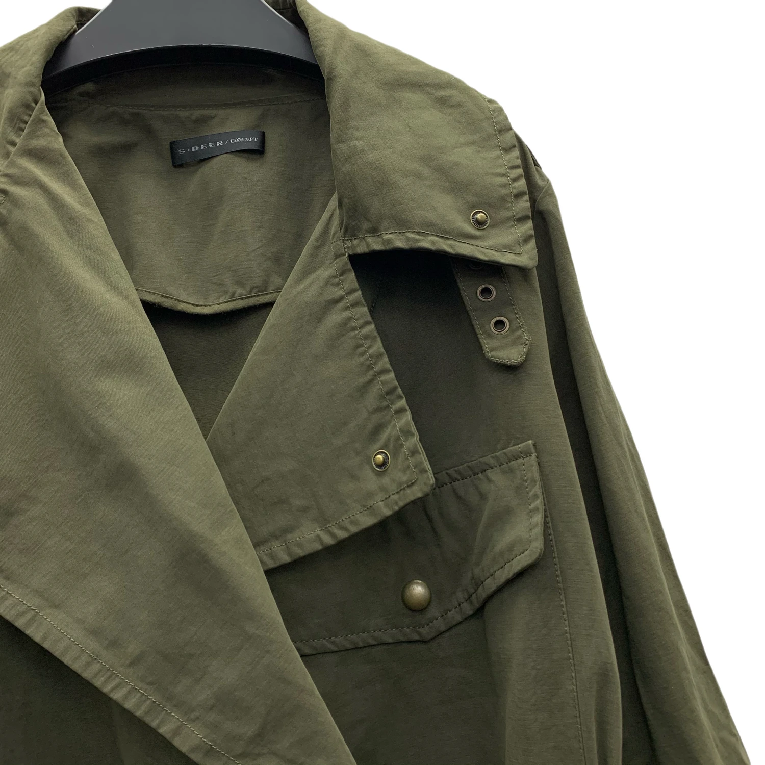 Trench-Coat noir pour femme, coupe-vent pour filles, manteau mi-long en laine Pure, manches longues, plis solides, grande taille, automne