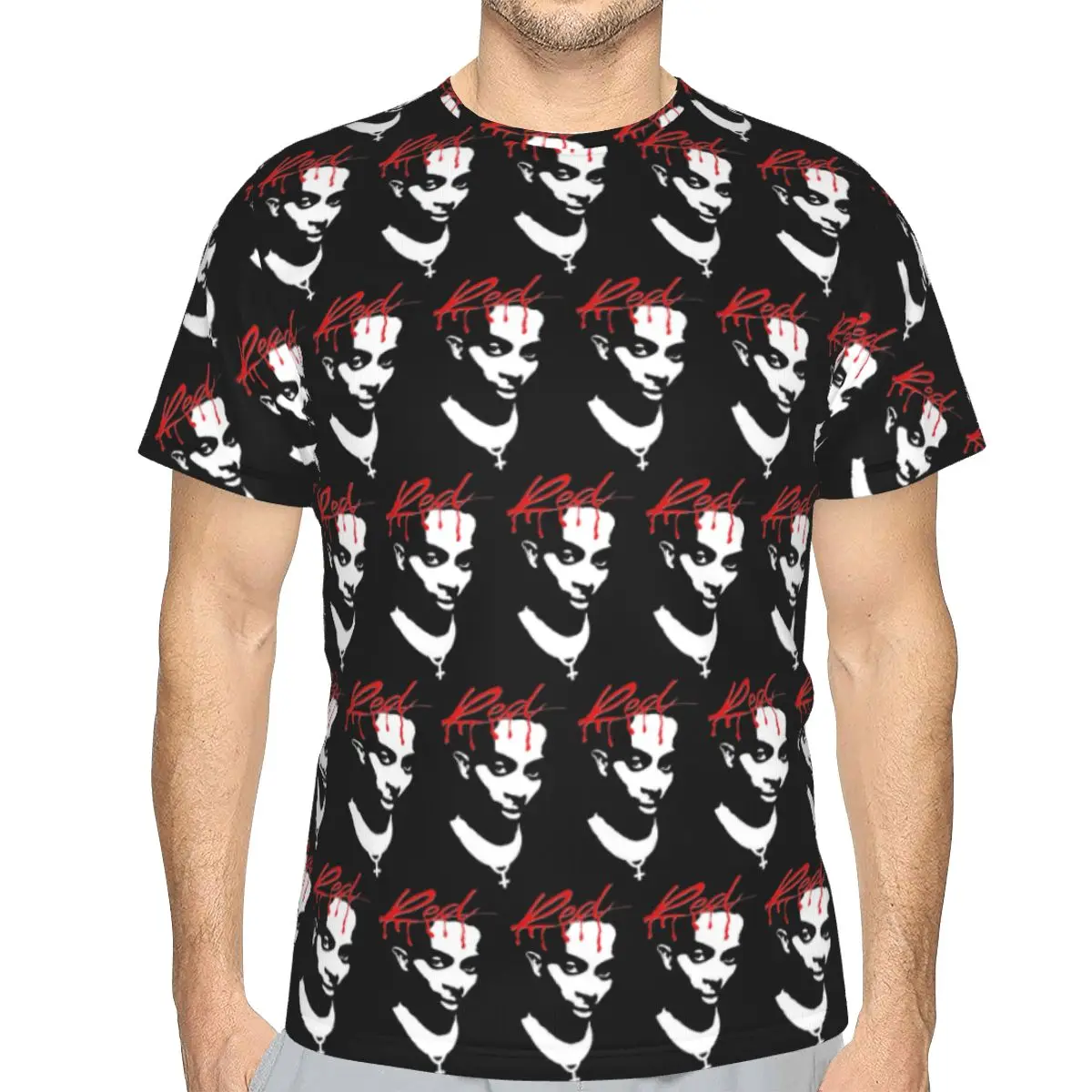 Playboi Carti Whole Lotta Red Album Cover 100% Cotton T-Shirt Men'sFunny T Shirts Men O-Neck Short Sleeve