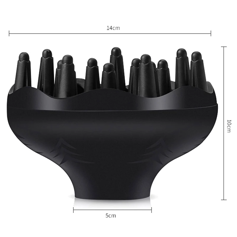 1PCS Hair Diffuser Professional Hair Styling Curl Dryer Diffuser Universal Hairdressing Blower Styling Salon Curly Tool Black