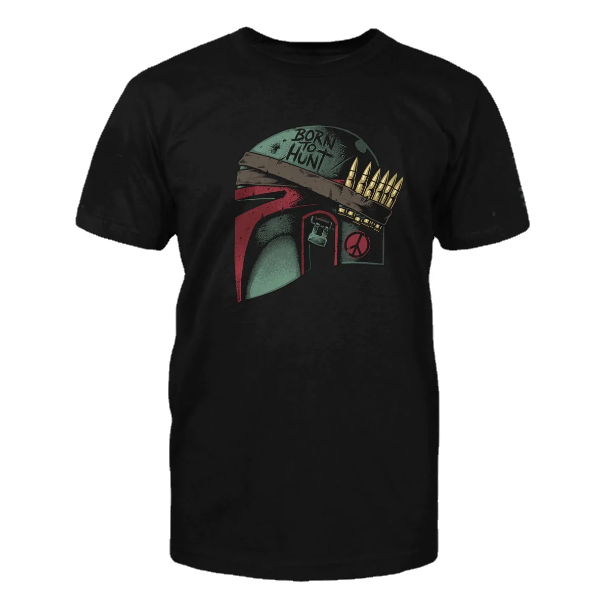 Born To Hunt. Unique Bounty Hunter War Helmet Design T-Shirt. Premium Cotton Short Sleeve O-Neck Mens T Shirt New S-3XL