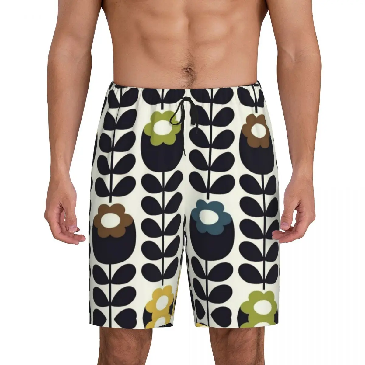 

Мужские пижамные шорты Orla Kiely с цветочным принтом, для сна и отдыха