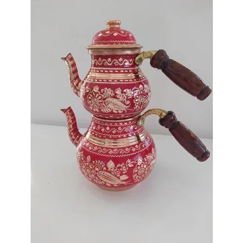 ANS Erzincan Copper Teapot Medium Size Ottoman Tattoo Custom Handmade Teapot