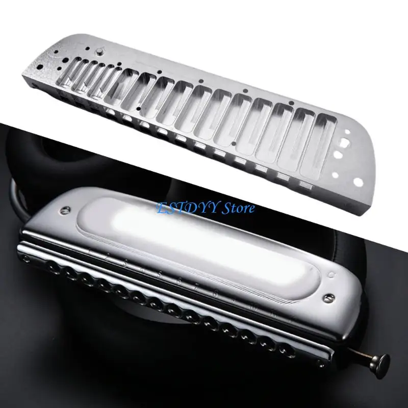 

G6DE Aluminum Smooth C Harmonica Metal Comb Harmonica Mouth Organ Musical Instrument Part for Stage Performances