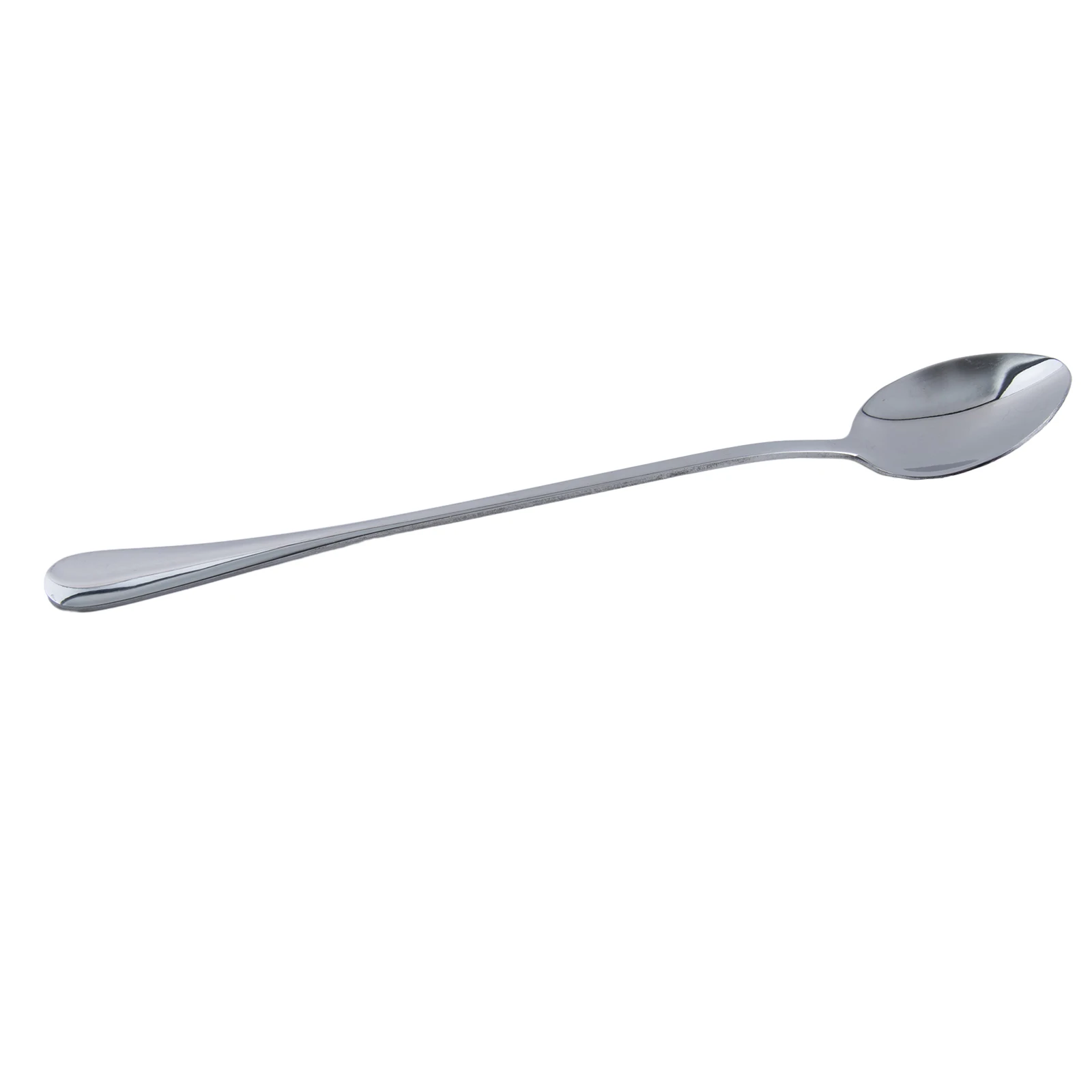 6pcs Stainless Steel Spoon Ice Tea Milkshake Coffee Multi-Purpose Round Spoon For Household Kitchen 19.5x2.8cm