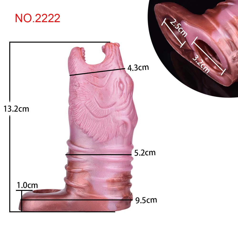 FAAK Silicone fantasy Dragon Dildo Sheath With Anti-drop Ring Penis Sleeve Sex Toys For Men Male Masturbator Cock Enlargement