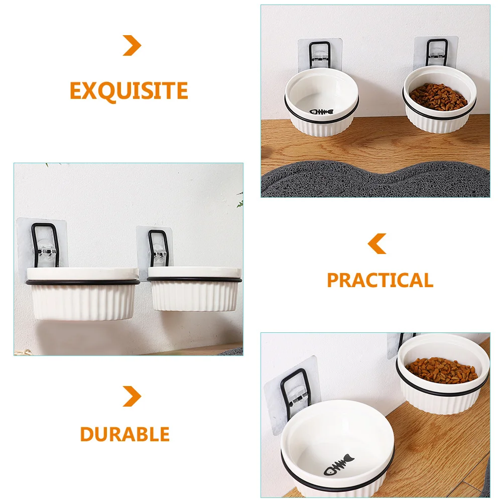 

High Grade Iron Plastic Pet Bowl Stand Feeding Rack Stable Holder Cat Feeder Mount Convenient Household Pet Supply