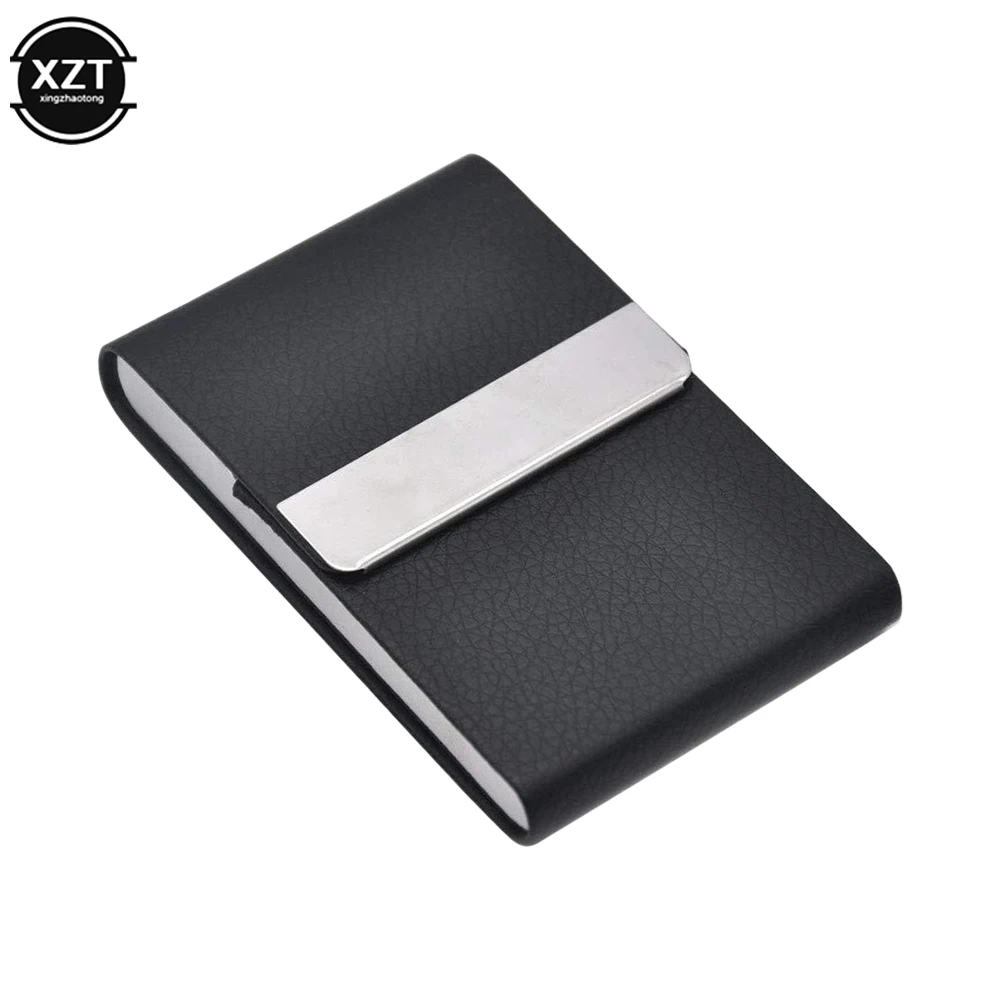 Stainless steel cigarette case Card Holder Fashion Magnetic Clasp Credit Card Box Office Supplies Blocking Business Card Case