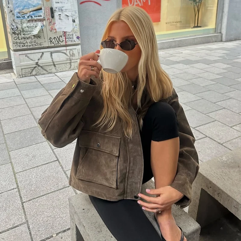 MUJER Chaquetas Bomber de piel sintética para mujer Chaquetas universitarias de gran tamaño para mujer Abrigos Chaqueta de entretiempo con cremallera para mujer Ropa de abrigo