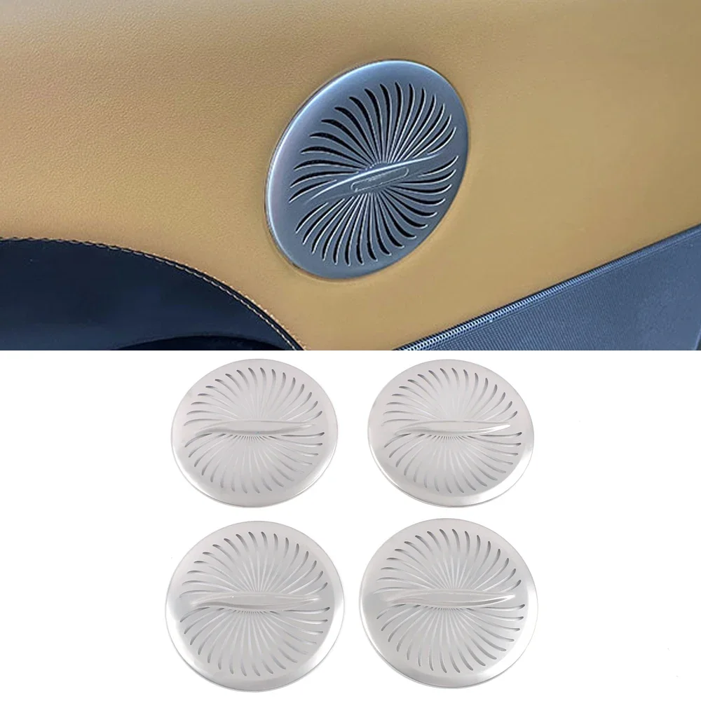 For Range Rover Vogue L405 2013-2021 Car Door Audio Speaker Cover Loudspeaker Trim Frame Sticker Stainless Interior Accessories