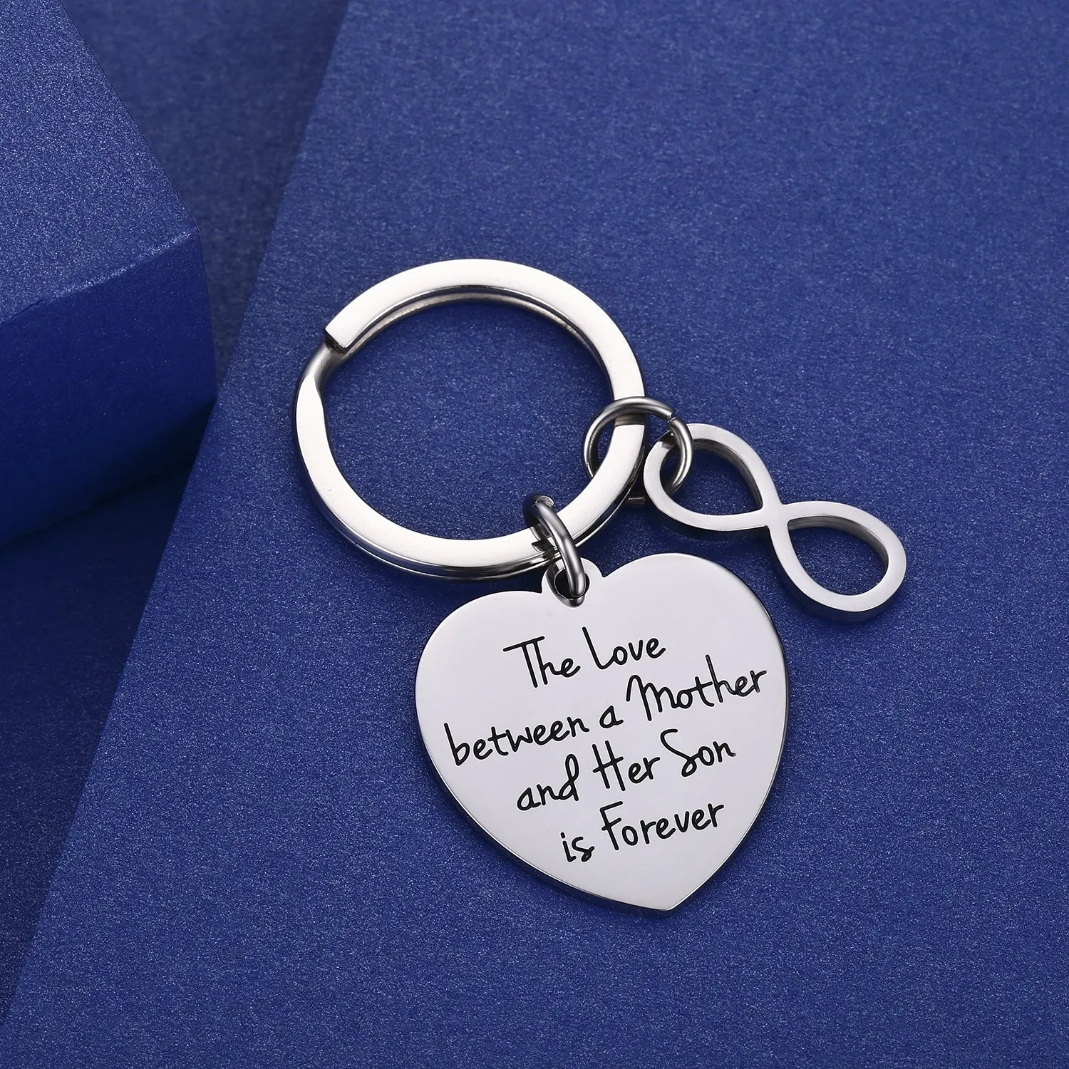 Infinite Love Mother & Son Keychain, Mom Keychain for Mother's Day Gift, Sentimental Present for Mom from Son