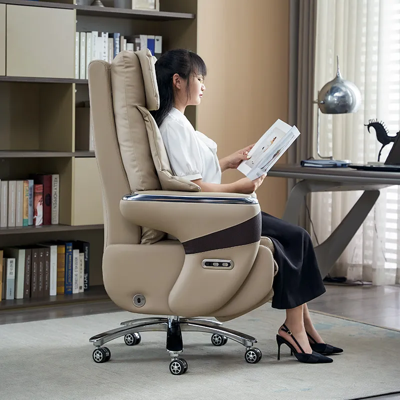 Pillow Extension Office Chair Cushion Massager Relaxing Luxury Office Chair Swivel Armchairs Cozy Sillas De Oficina Furniture