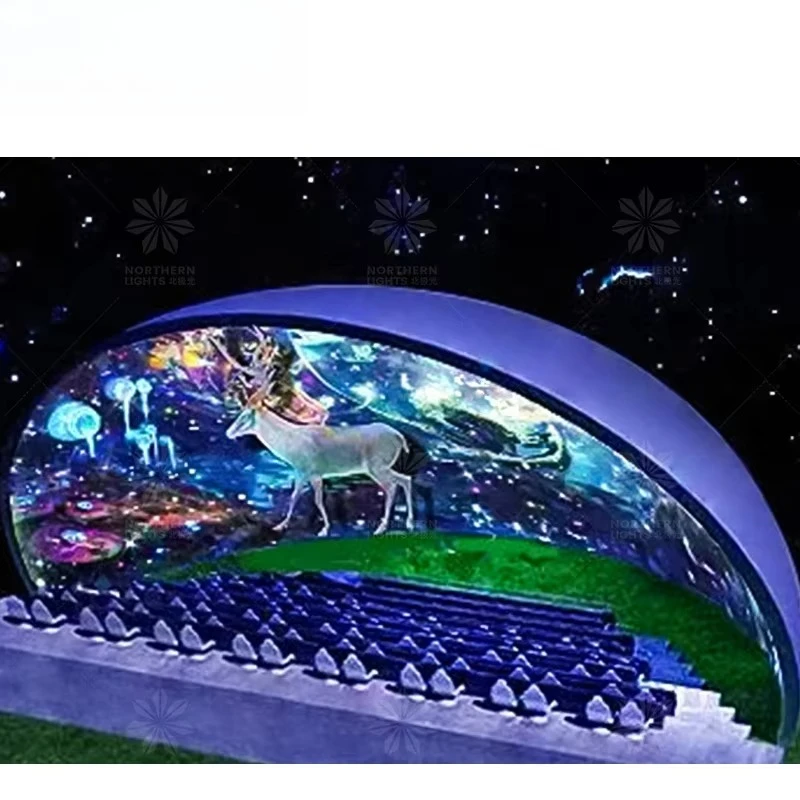 

Immersive Glasses-free 3D Motion Simulator OEM And ODM Space 360 Spherical Projection Cinema Projection Dome Screen