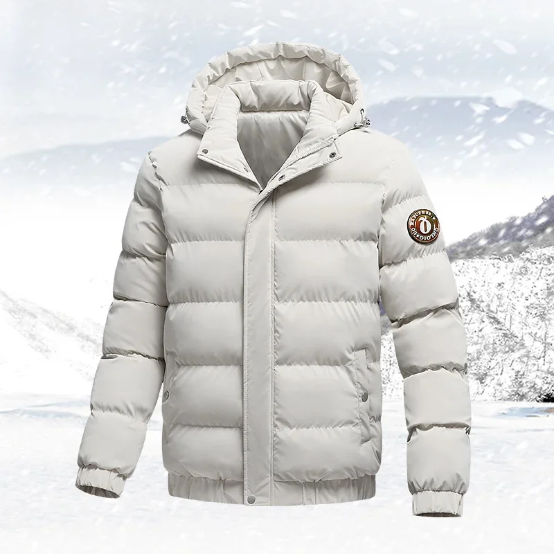 

Мужские парки с хлопковой подкладкой, пальто с капюшоном, верхняя одежда, модная повседневная мужская одежда, верхняя куртка-пуховик, мужская толстая теплая зимняя куртка
